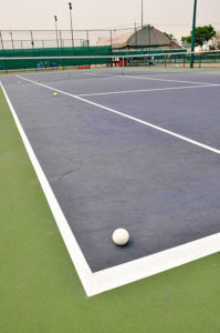 Construction court de tennis
