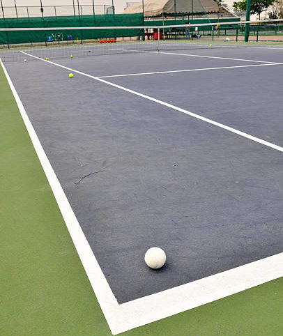 Construction court de tennis